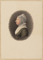 KT 1989 106
<br/>
Portret van Elizabeth Snel (1732-1833) op 99-jarige leeftijd
<br/>
<em>Goeje, Pieter de (1779-1859)</em>